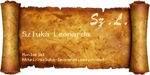 Szluka Leonarda névjegykártya